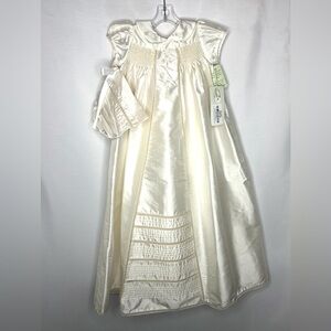 Isabel Garreton Ivory Silk Christening Gown 6 Months